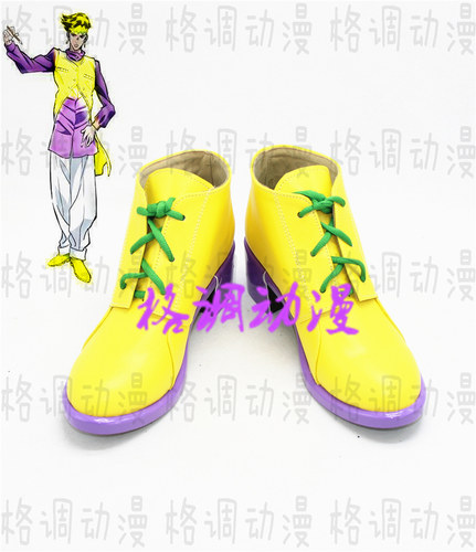 C4420JOJO奇妙冒险 岸边露伴 COS鞋 COSPLAY鞋来图定制