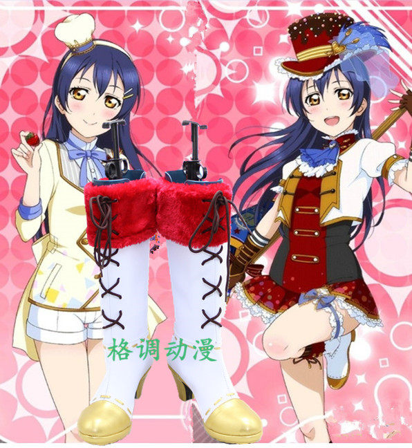 B7941lovelive2015二月情人节觉醒田园海未COS鞋 COSPLAY鞋