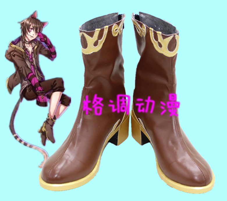 B8093梦王国与沉睡的100王子 柴郡猫 COS鞋（咖色）来图定制