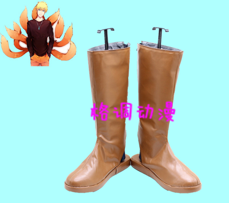 B8346火影忍者九尾cos鞋来图定制动漫鞋