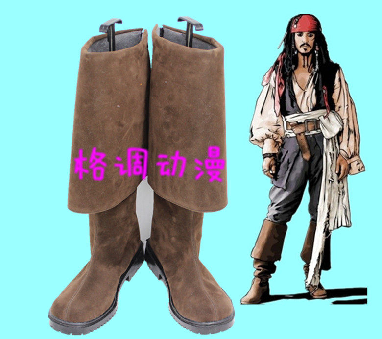 C0648加勒比海盗5 杰克船长 Cosplay 鞋 cos鞋动漫鞋