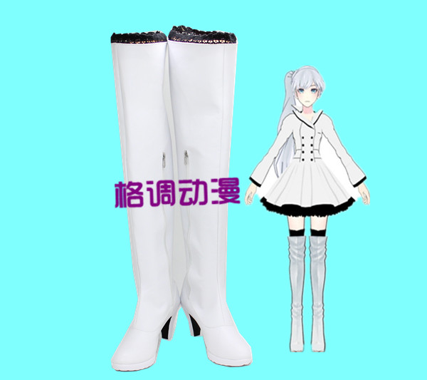 C7655RWBY 红白黑黄第二季 Weiss Schnee cosplay鞋cos鞋子定做