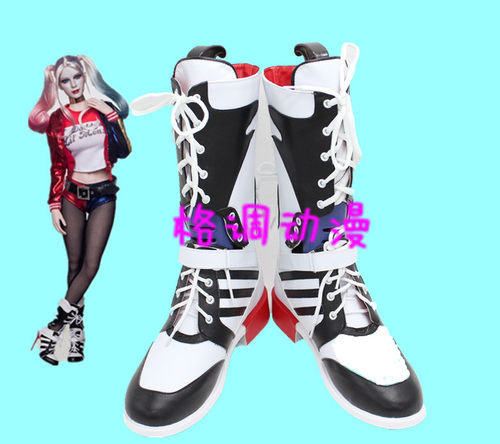 C0536自杀小队小丑女Harley Quinn哈莉奎茵奎因cos鞋动漫鞋