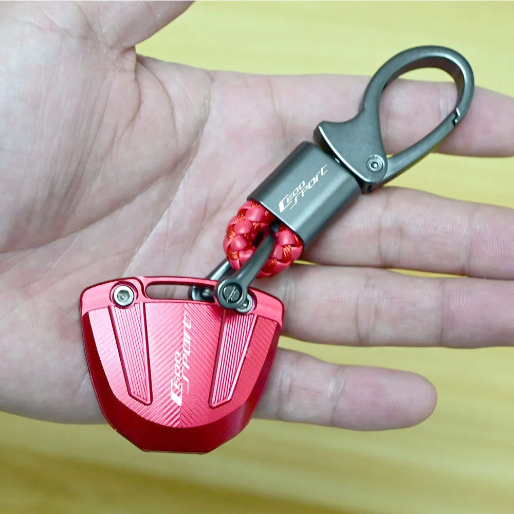 适用于宝马摩托车C600 SPORT 铝合金改装钥匙保护壳钥匙挂绳配件