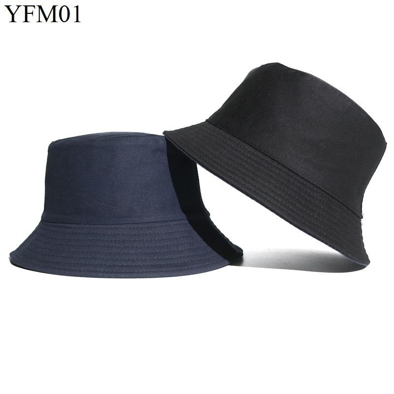 渔夫帽男女夏季双面遮阳帽防紫外线太阳帽纯棉百搭日系纯色盆帽潮