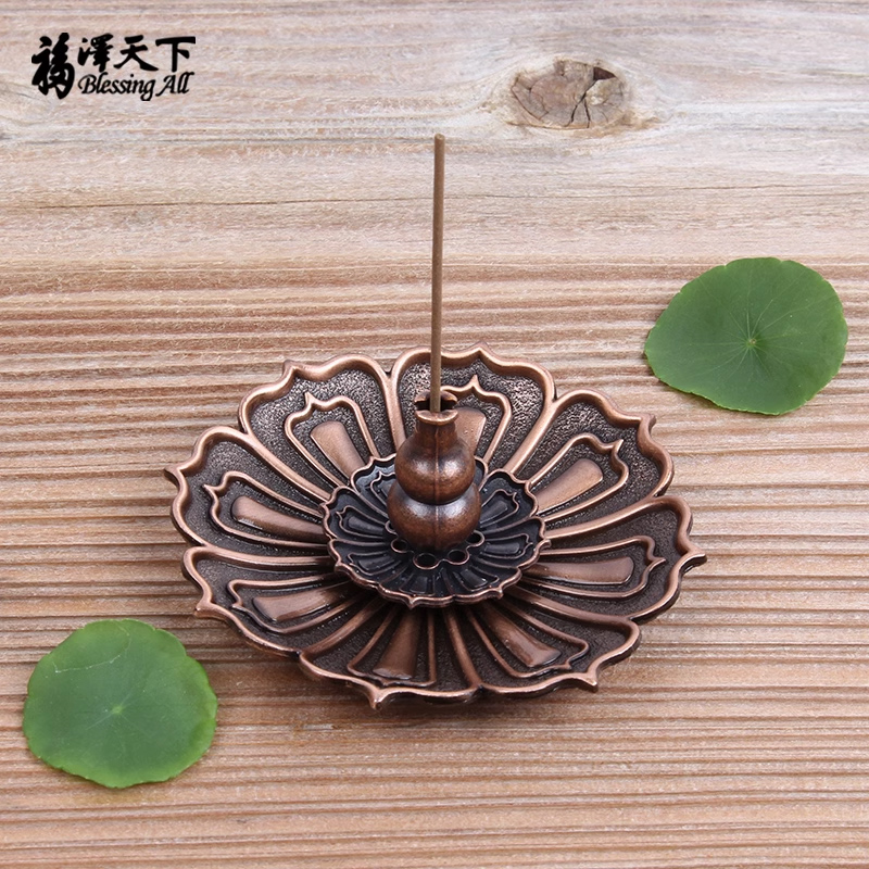 线香香插香座莲花底座香薰炉摆件