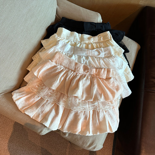 蕾丝辣妹百褶a字半身短裙优品质