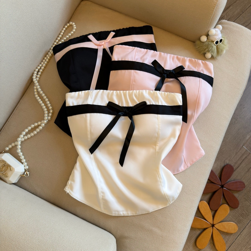性感有胸垫抹胸短背心优品质