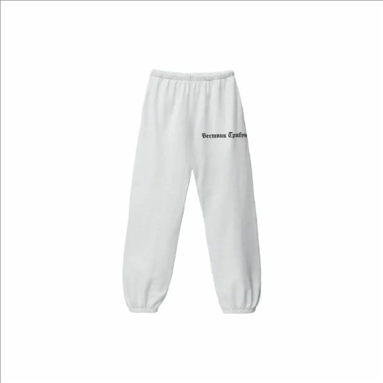 YEEZY Gosha系列FW24口袋英文印花宽松束脚针织运动裤 侃爷周边