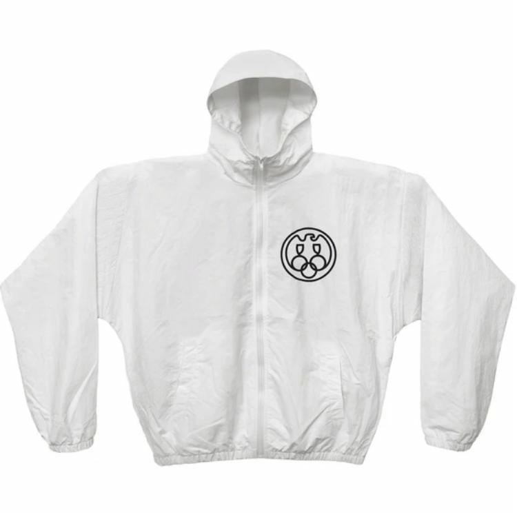 YEEZY FW24 Gosha系列kanye周边拉链开合连帽夹克男女同款白色
