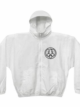 YEEZY FW24 Gosha系列kanye周边拉链开合连帽夹克男女同款白色