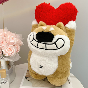 求爱小狗玩偶可爱单身狗公仔送女朋友浪漫七夕情人节创意表白礼物