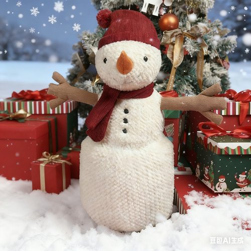 泰迪雪人公仔毛绒玩具圣诞老人玩偶麋鹿娃娃圣诞节礼物女装饰道具