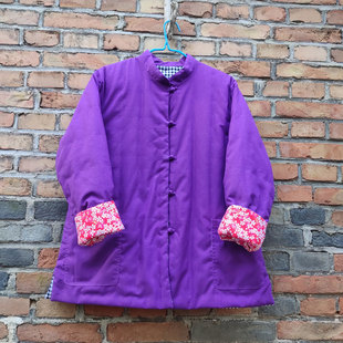 冬季纯手工老棉衣女中式盘扣棉绒外套复古国潮透气吸汗保暖棉袄男