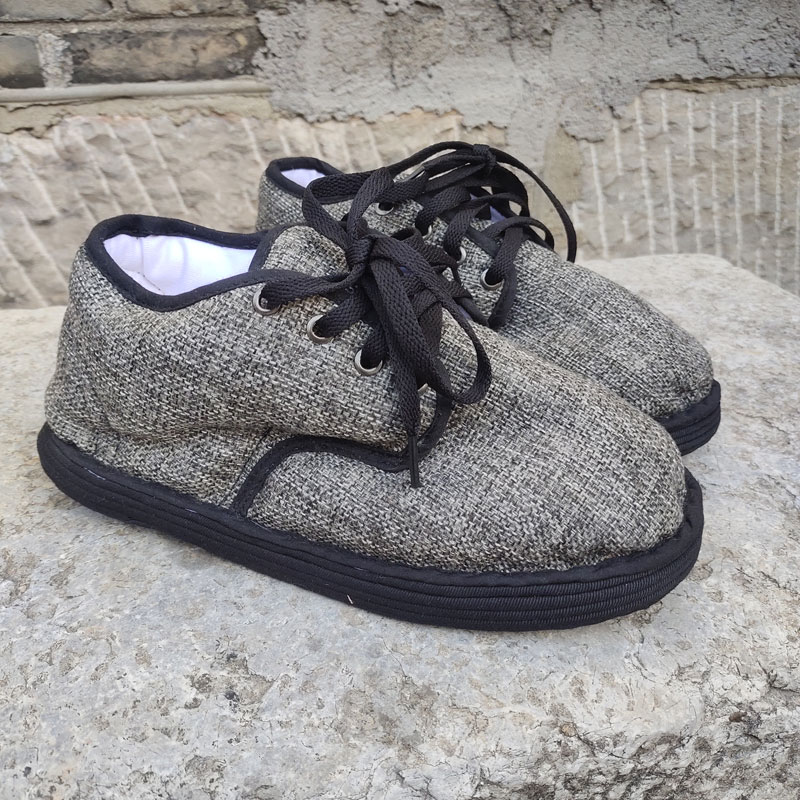 冬季手工老棉鞋老北京千层底布鞋女男系带厚底保暖舒适妈妈鞋儿童