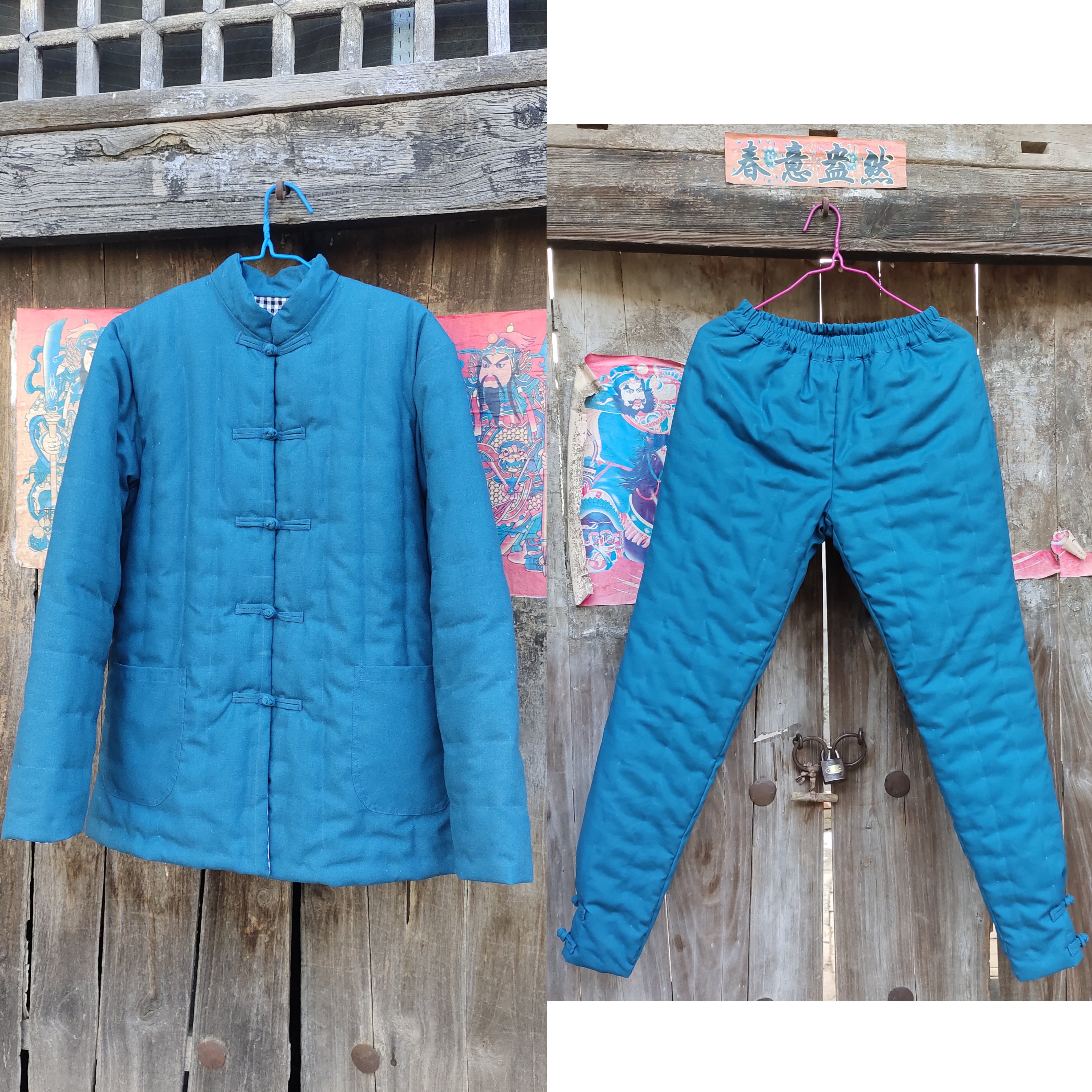冬季纯手工老棉衣套装女加厚保暖棉服男舒适棉袄棉裤儿童传统国货