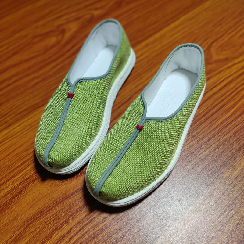 纯手工千层底老布鞋男女鞋透气吸汗养脚汉服鞋国潮一脚蹬休闲儿童