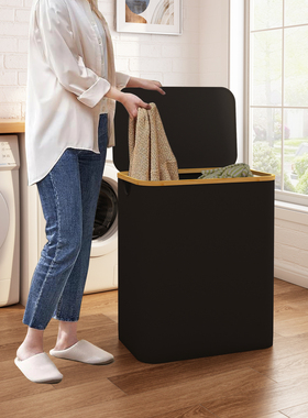 脏衣篓大容量卧室脏衣篮分类洗衣篓家用脏衣服收纳筐带盖可折叠