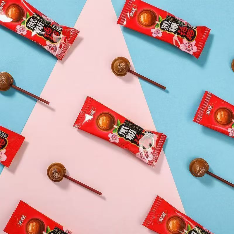 金冠黑糖话梅棒棒糖学生怀旧糖果结婚喜糖零食