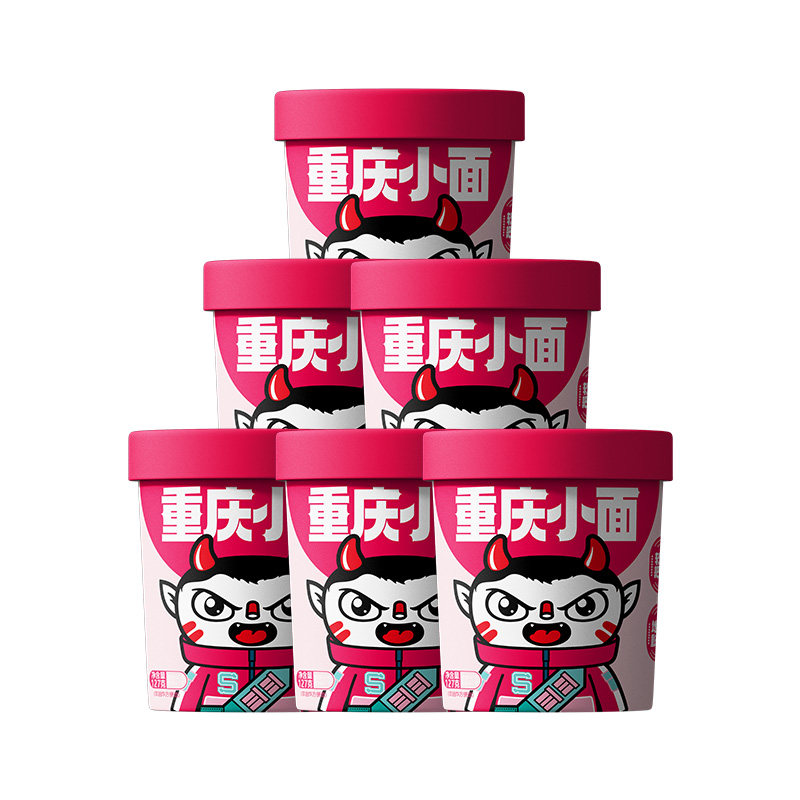 食族人豆干重庆小面6桶方便面美味正宗重庆风味速食