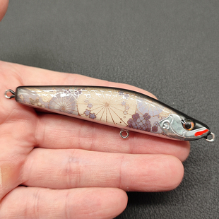 包邮 日本原单尾货M15 沉水铅笔 木头饵 90S 手工制作木质路亚饵