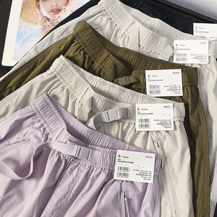 女2026春季 休闲裤 新款 腰带弯刀裤 46082 华子家 镰刀裤 廓形宽松工装