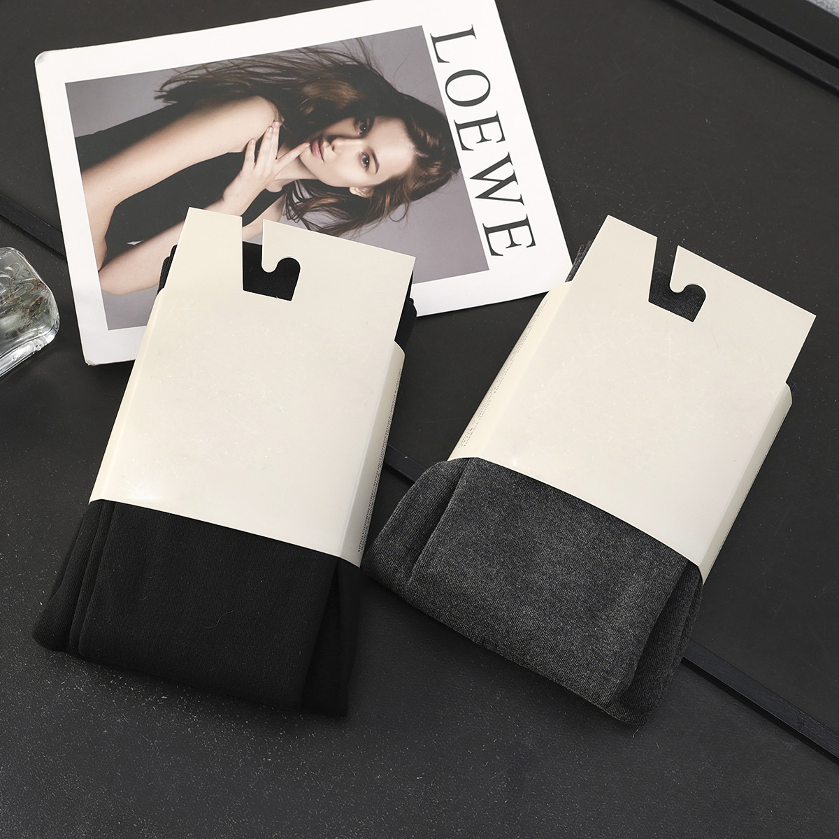 加厚加绒保暖针织打底袜连裤袜女