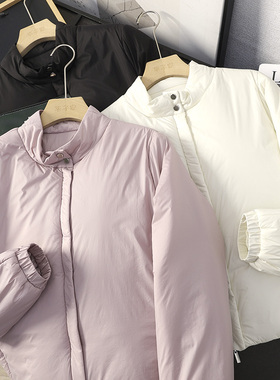 华子家 超轻泡芙立领短款面包服防水棉服棉衣轻薄保暖外套女45216