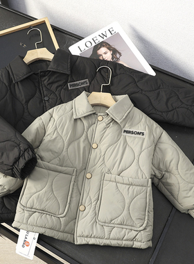 华子家 宝妈福利！男童立体绗缝葫芦纹棉衣保暖棉服外套秋冬45336