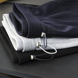 子女46186 显瘦阔腿长裤 华子家 立体剪裁松紧腰高腰灰色休闲运动裤