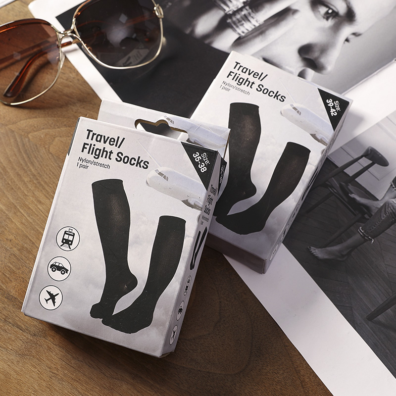 运动压力小腿袜不过膝中高筒袜子