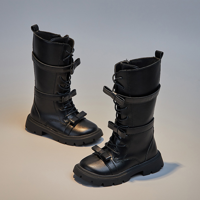 马丁靴女童春秋英伦风宝宝长筒靴