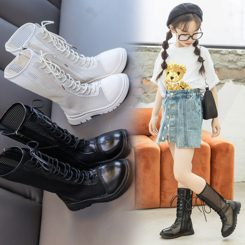 女童凉靴子2023新款单靴儿童亮片