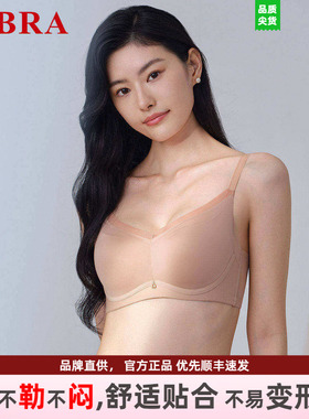 安莉芳旗下E-BRA文胸女软钢圈光面无痕薄款大胸显小内衣KB00304