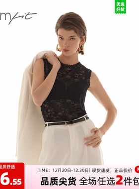 【商场同款】Comfit蕾丝打底背心夏新款超薄透气性感上衣CD00042