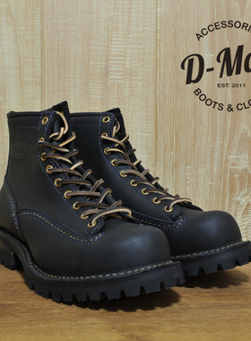 Wesco boots Jobmaster 黑油皮短脸换线色 工装靴/鞋型 ◆D-Man◆
