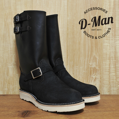 Wesco boots Boss 黑色正反拼双束带 工程师 工装靴/鞋型 ◆D-Man