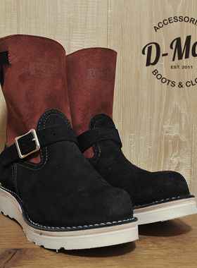 Wesco boots Boss 酒红翻毛拼色 工程师款 工装靴/鞋型 ◆D-Man◆