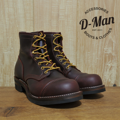 三接头WESCO酒红色工装靴