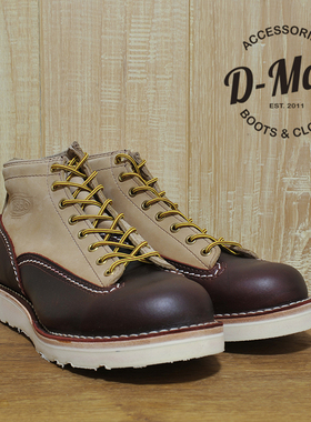 Wesco boots Jobmaster 酒红拼麻布色短脸 工装靴/鞋型 ◆D-Man◆