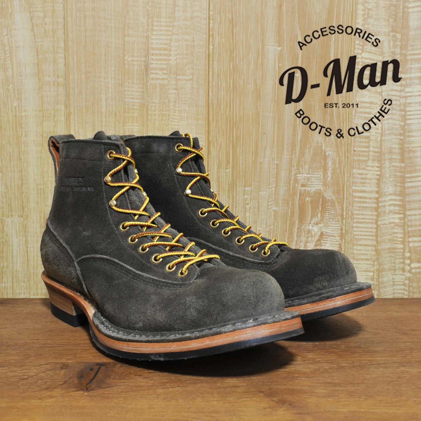 White's boots Smoke Jumper 短脸Desert Oasis翻毛皮工装靴/鞋型