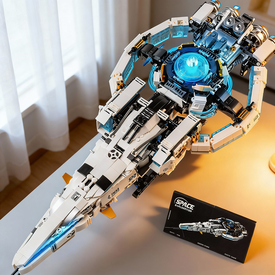 航天飞船中国积木空间站益智力拼装男孩子高难度生日礼物模型玩具