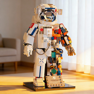 中国航天宇航员积木玩具男孩拼装模型儿童6岁以上8男童10生日礼物