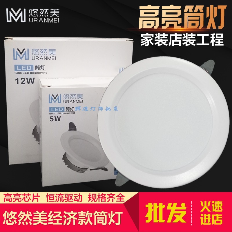 白富美led吊顶嵌入式中性光孔灯