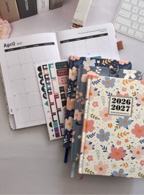26-27planner日程本计划本行事历规划师book外贸本月计划sticker