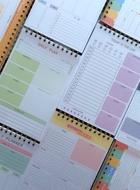 Daily planner weekly planner日计划本周计划本线圈本简约便签本