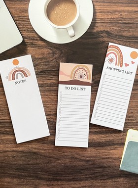 Notepad磁性便签本可撕无粘性彩虹复古todolist冰箱贴计划本外贸