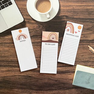 Notepad磁性便签本可撕无粘性彩虹复古todolist冰箱贴计划本外贸
