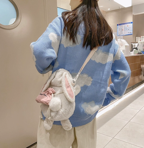 Демисезонный милый мультяшный кролик, сумка на одно плечо, сумка через плечо, цепь