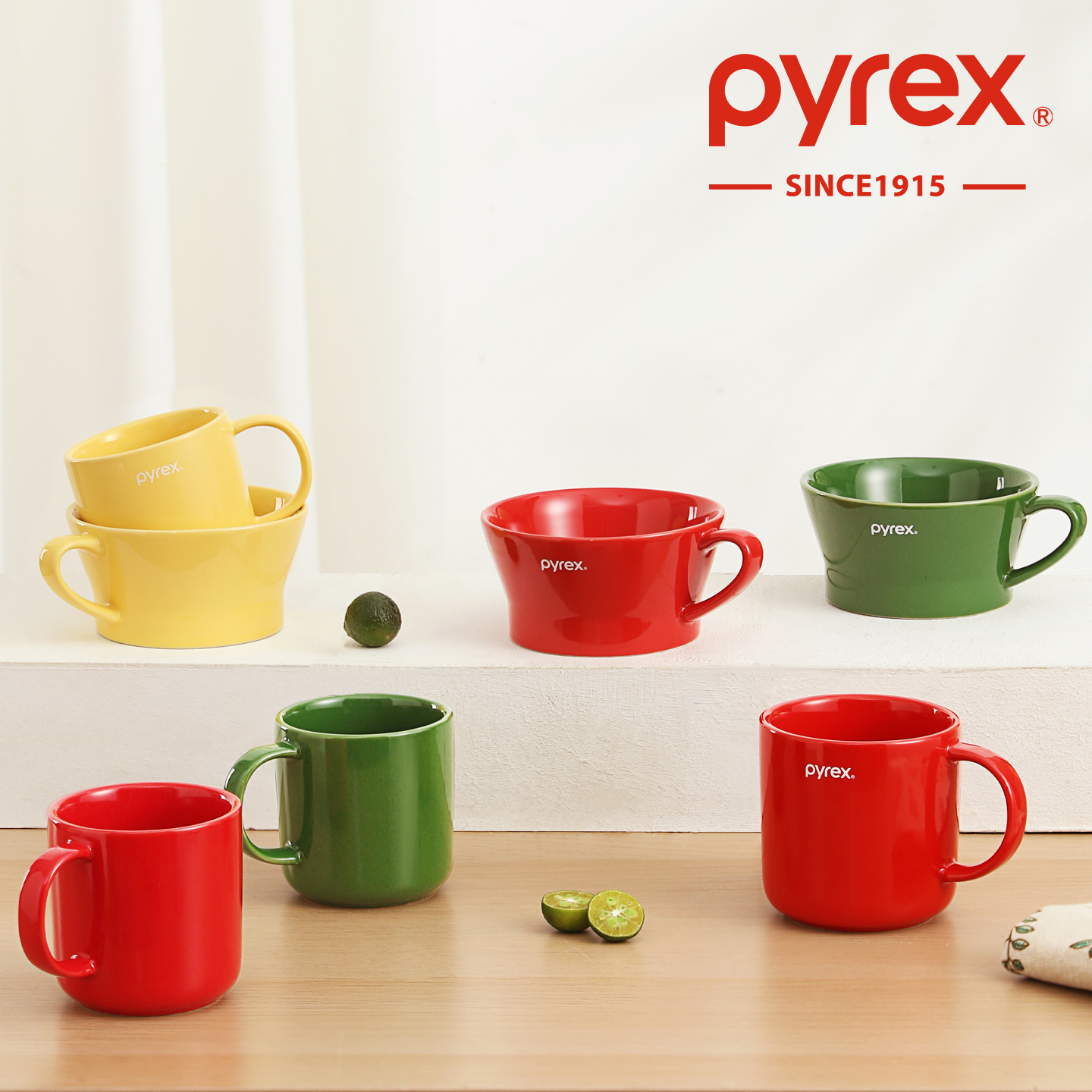 Pyrex康宁摩卡色杯子马克杯炻瓷家用咖啡杯轻奢办公室情侣早餐杯